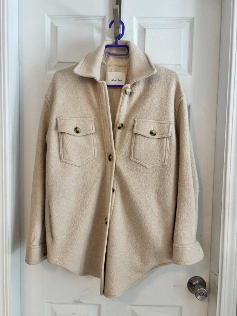 Aritzia Wilfred Free Ganna Shacket - Cream/Ivory - Size S